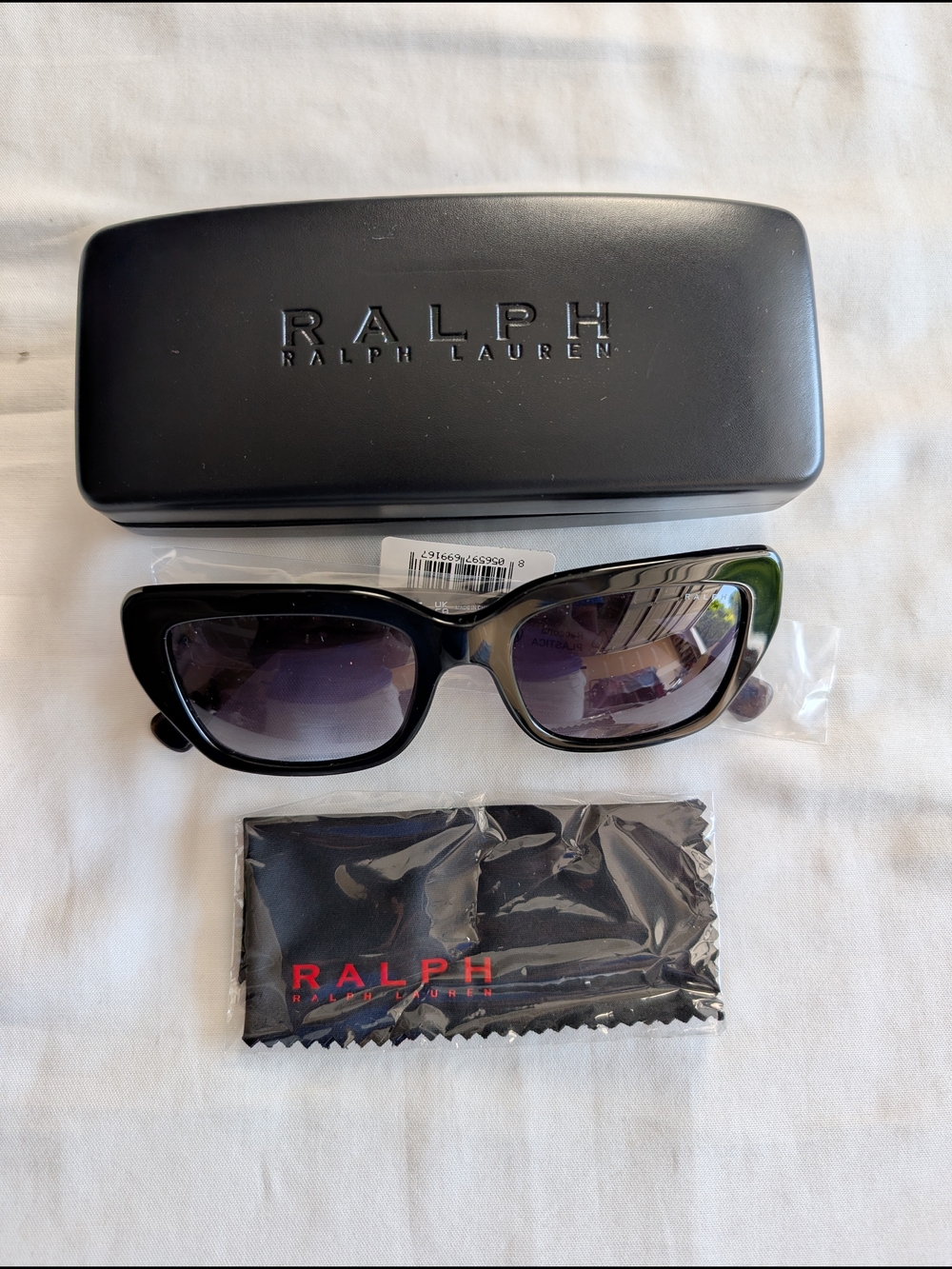 Ralph Lauren Black Cat-Eye Sunglasses with Gradient Lenses